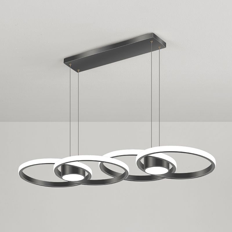 Idées d'éclairage d'île de forme de cercle