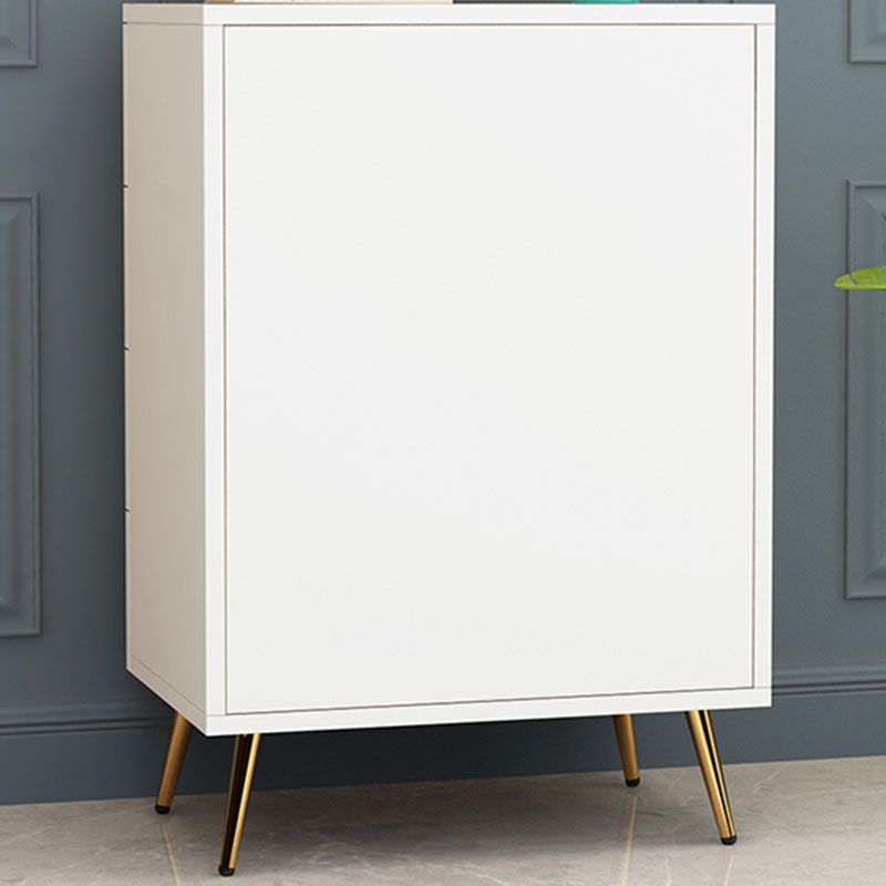 Classic Glam White Storage Chest Vertical Wood Dresser for Bedroom