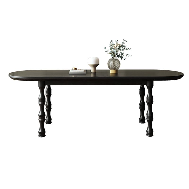 Modern Simple Dining Table Solid Wood Base Dinner Table for Living Room