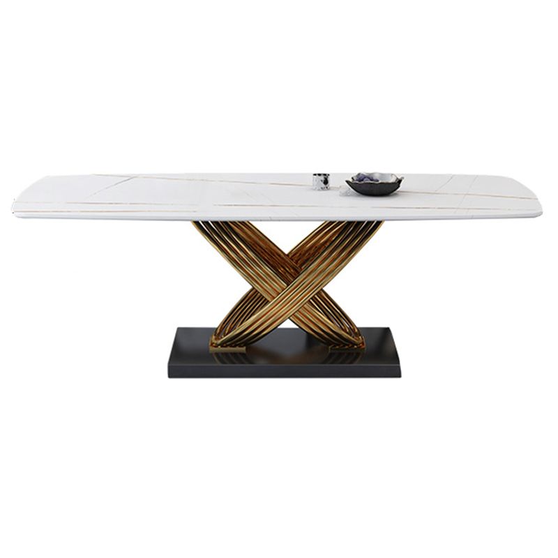 Luxury Sintered Stone Top Dining Set Rectangle 1/4/5/6 Pieces Dinette Table Set
