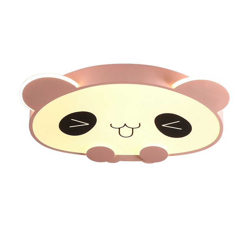 LED Bedroom Ceiling Mount Light Fixture Kids Style Flush Mounted Ceiling Light with Panda Acrylic Shade