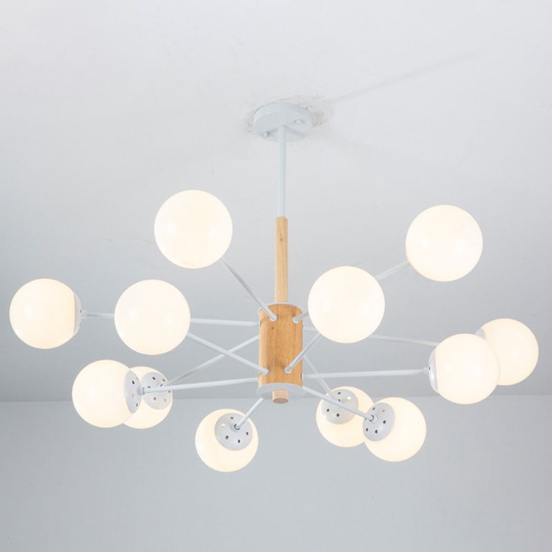 Lampada lampadina rotonda in vetro Stile minimalista 12 Lumo bianco Lampone a sospensione