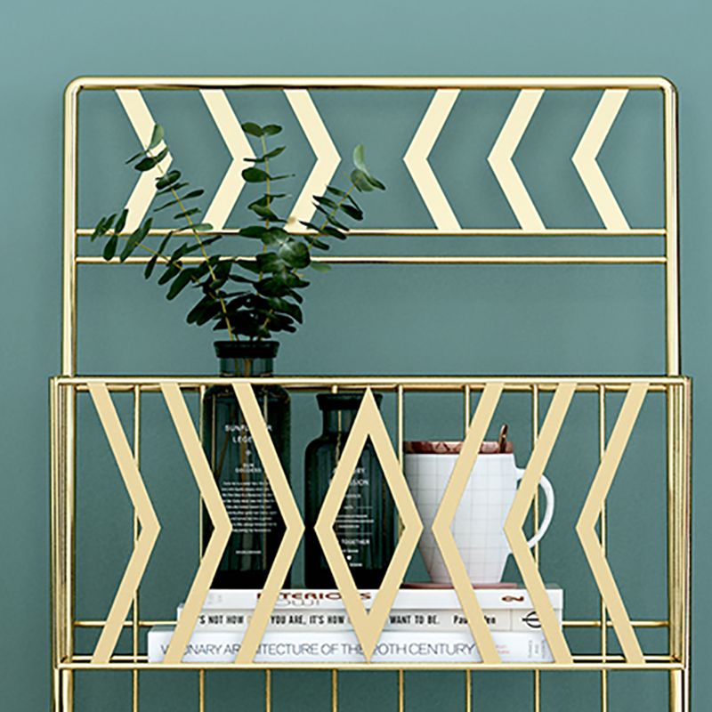 Metal 2 Shelf Book Shelf 13.4" W Modern Book Shelf Closed Back Vertical