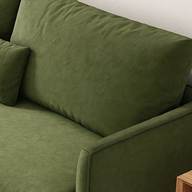 Velvet Flared Arm Sofa Loose Back 35.4"W Modern Sofa for Living Room