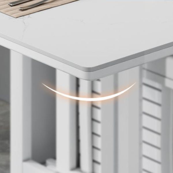 Contemporary Folding Furniture Stone Pedestal Dining Site Table for Home (only Table)