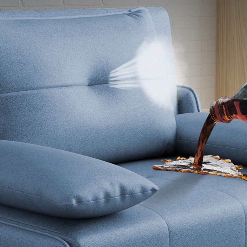 33" Wide Scandinavian Sleeper Sofa Futon Blue Storage Sleeper Sofa