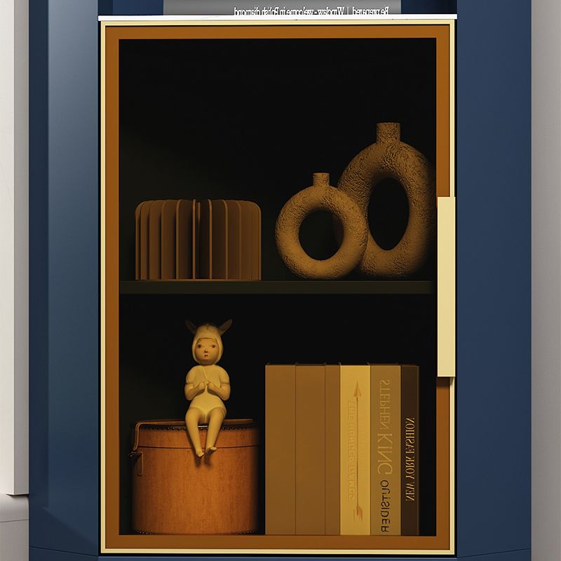 15.74" Wide Wood Corner Accent Cabinet with 2 Door Contemporary Side Cabinet