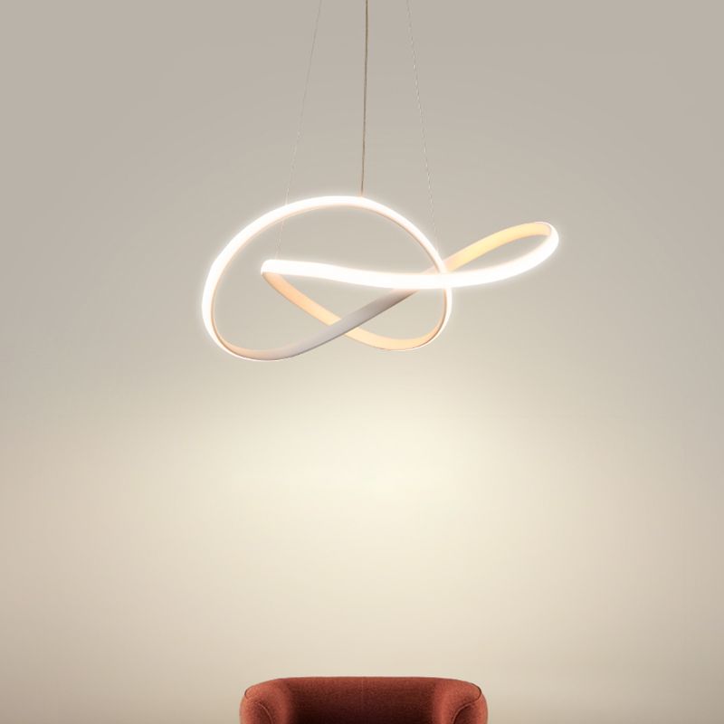 Contemporary Strip Shape Pendant Chandelier Metal 1-Light Pendant Lighting