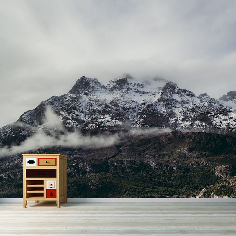 Decorative Photography Mural Wallpaper Mountain Range Indoor Wall Mural