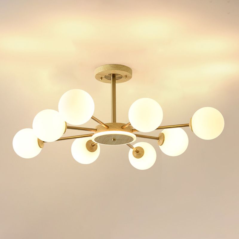 Modern Globe Chandelier Light Fixtures Multi-Head Suspension Pendant Lamps for Living Room
