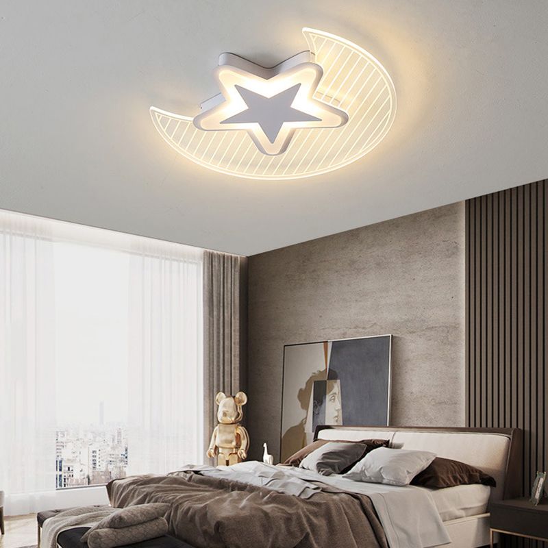 Moon And Star Flush Mount Ceiling Licht Moderne Acryl Deckenleuchte für Schlafzimmer