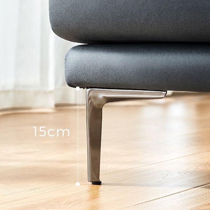 Sectional Sofa with Cushion Back 68.11" Wide Faux leather Stain-Resistant