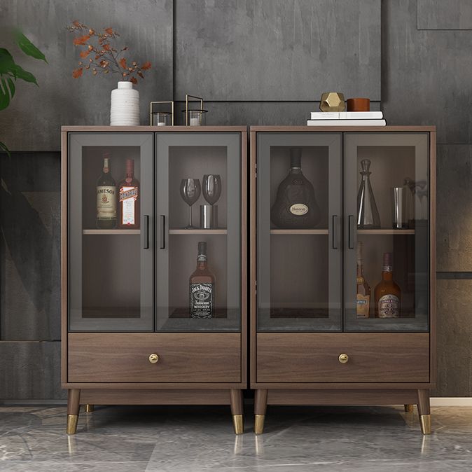 Glam Style Cupboard Artificial Wood Frame Kitchen Sideboard for Dining Room