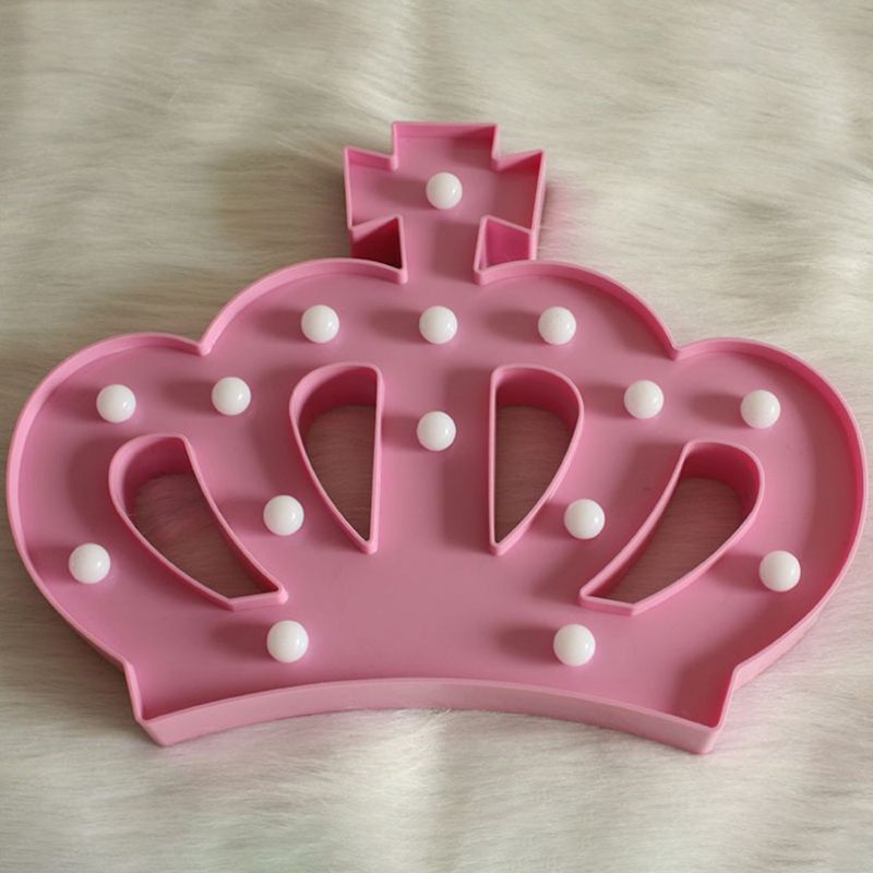 Plastic Crown Nightstand Lamp Cartoon Style Battery Operated LED Night Lighting
