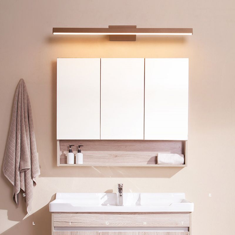 Moderne einfache Aluminium -Eitelkeitslicht Geometrie Rechteck LED Eitelkeitslampe für Duschbad