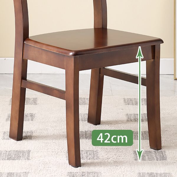 Contemporary Indoor Ladder Back Solid Wood Armless Dining Chair