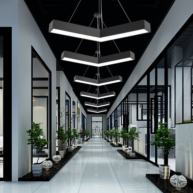 Plafond en forme de V Métal Light Light Light Simplicité LED LED FLUMER POUR RAPHER