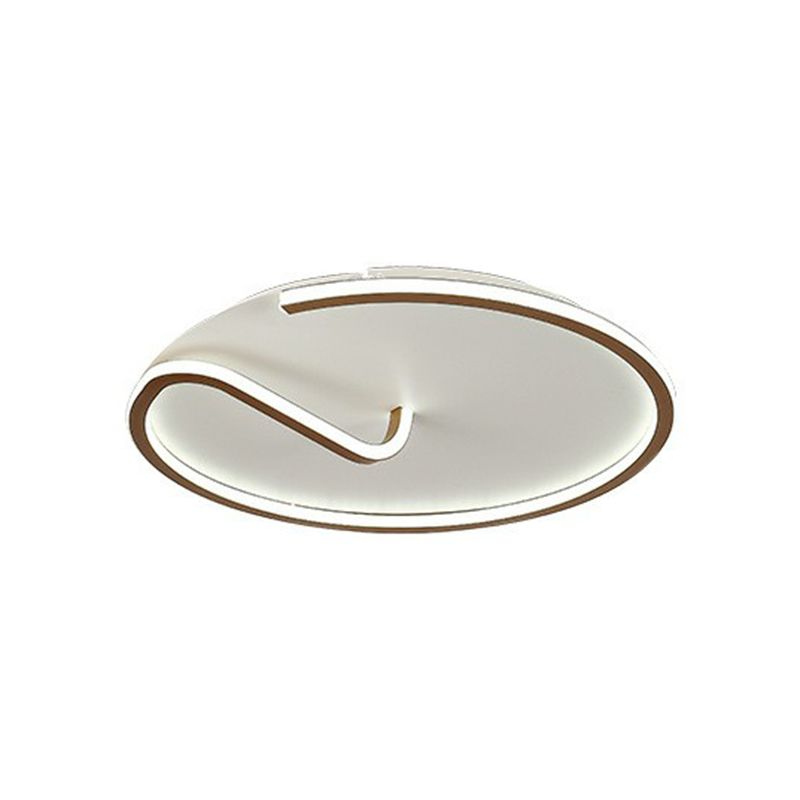 Luminaire encastré circulaire en aluminium minimaliste pour salle d'étude à LED