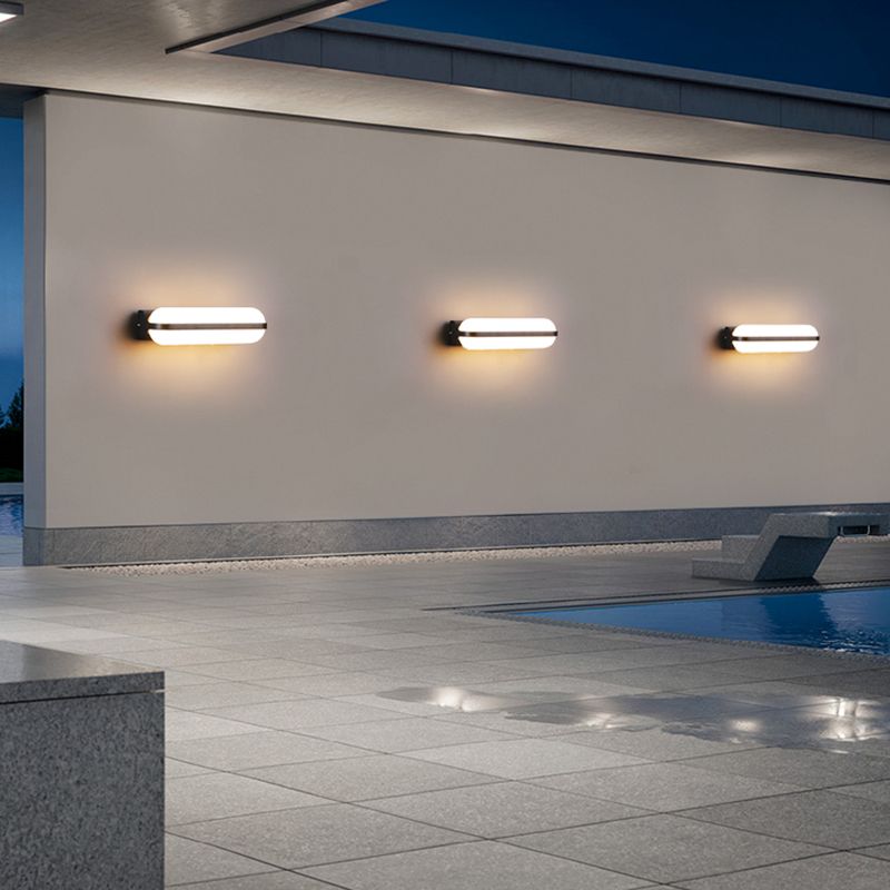 LED Modern Wall Sconce Aluminum & Acrylic Cylinder Wall Lighting Fixture