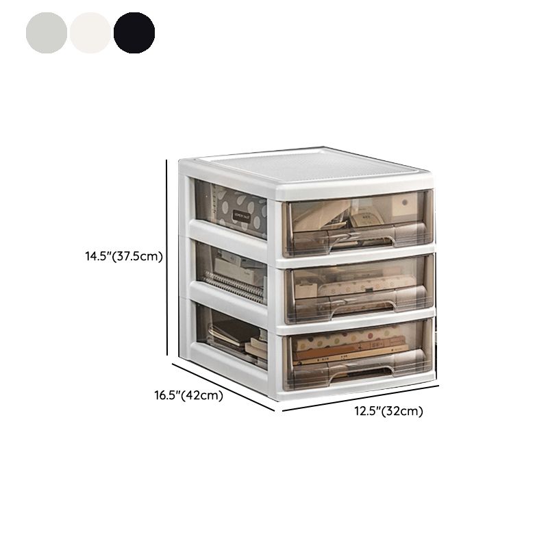 Transparent Filing Cabinet Modern Plastic Drawers Cabinet for Office