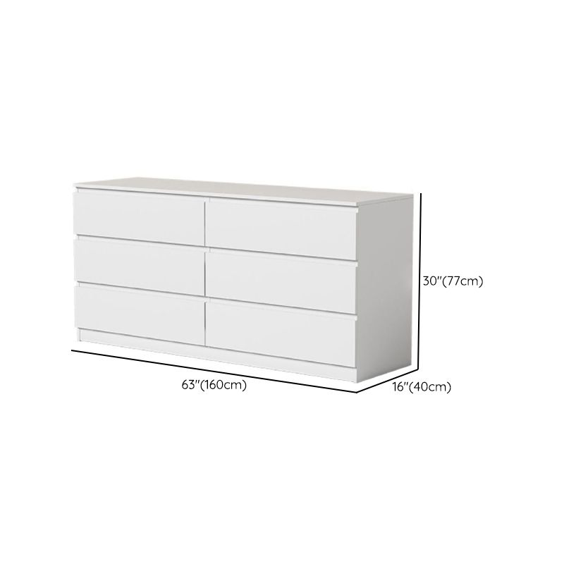 Ultra Modern Horizontal Double Dresser Wood Storage Chest Dresser for Bedroom