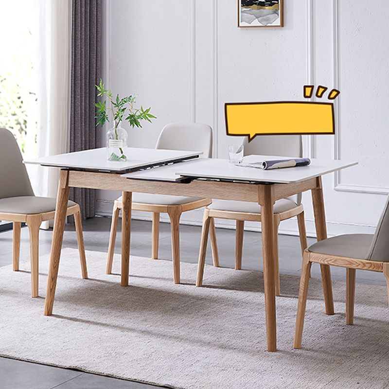 Simplicity Extendable Dining Table Home Sintered Stone Fixed Desk