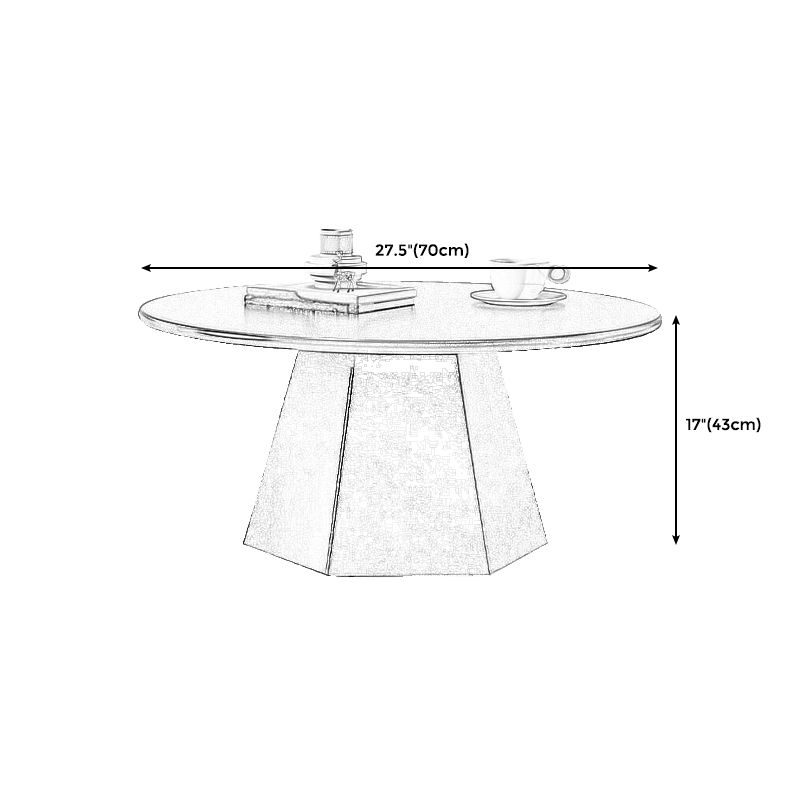 Modern Black/White Coffee Table Pedestal Marble Cocktail Table for Room