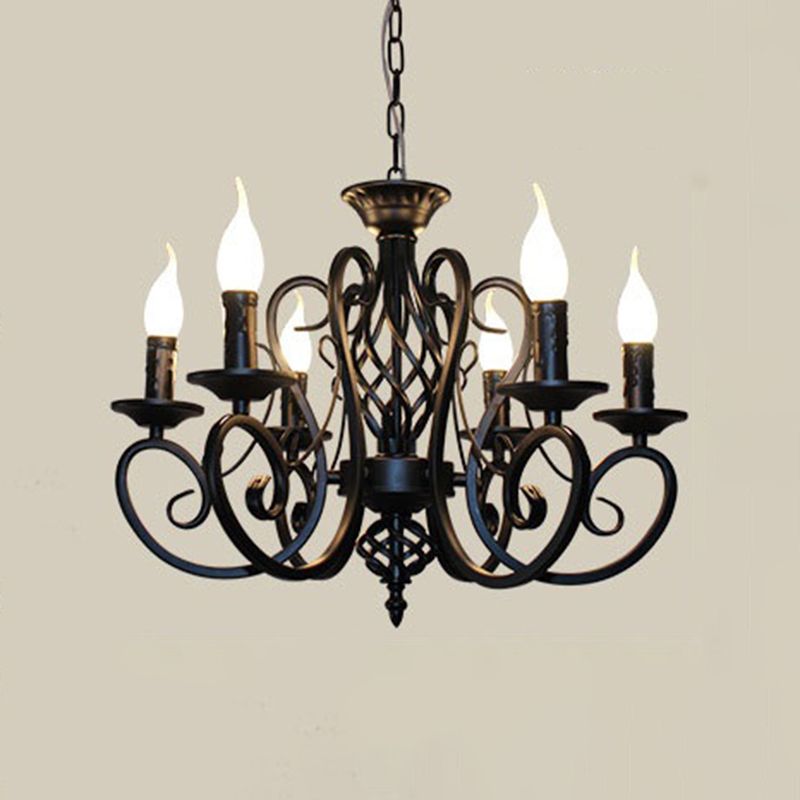 Luces de lámpara de araña únicas Fixros de luz colgante de metal tradicionales