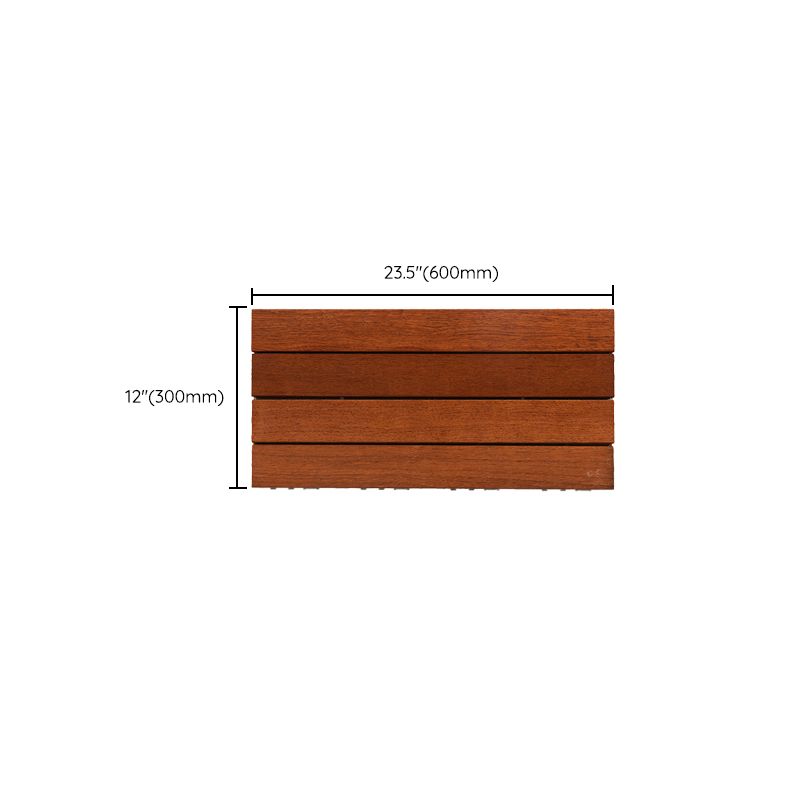 4-Slat Wood Deck/Patio Flooring Tiles Interlocking Installation Floor Board Tiles