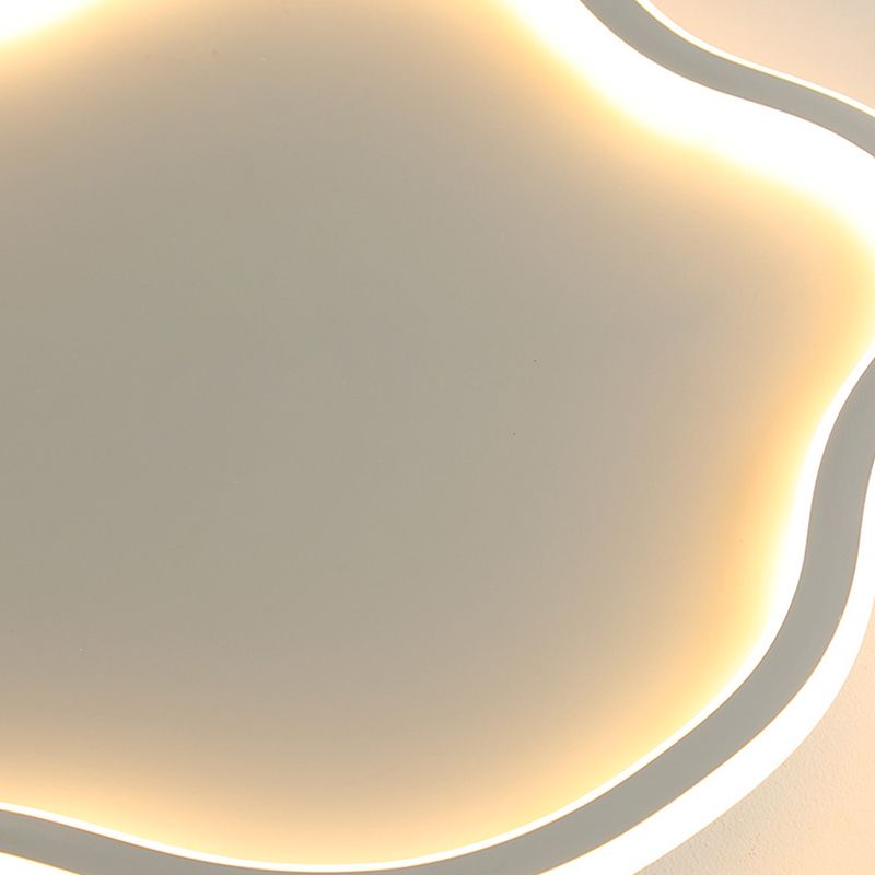 1-Light Waves Flush Ceiling Light Fixtures Modern Style Acrylic Flush Mount Lighting