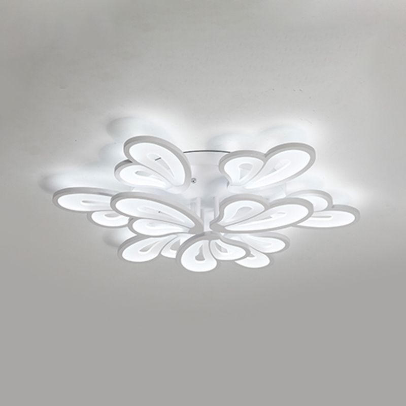 Weiße Deckenbeleuchtung moderne LED -Metall Deckenlampe für Wohnzimmer Schlafzimmer