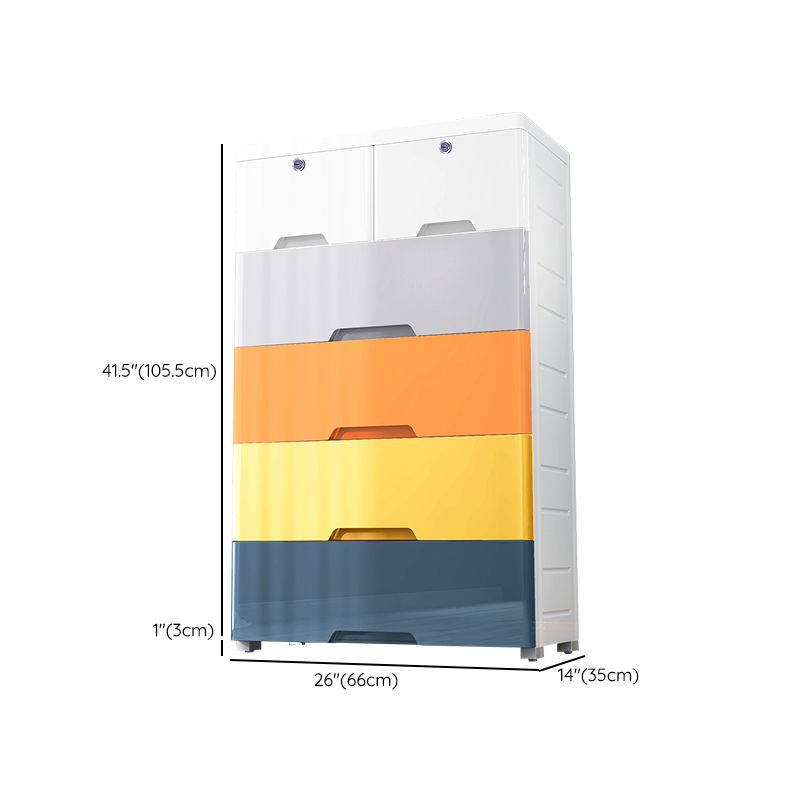 Non-Hanging Armoire with Legs Contemporary Plastic Storage Cabinet