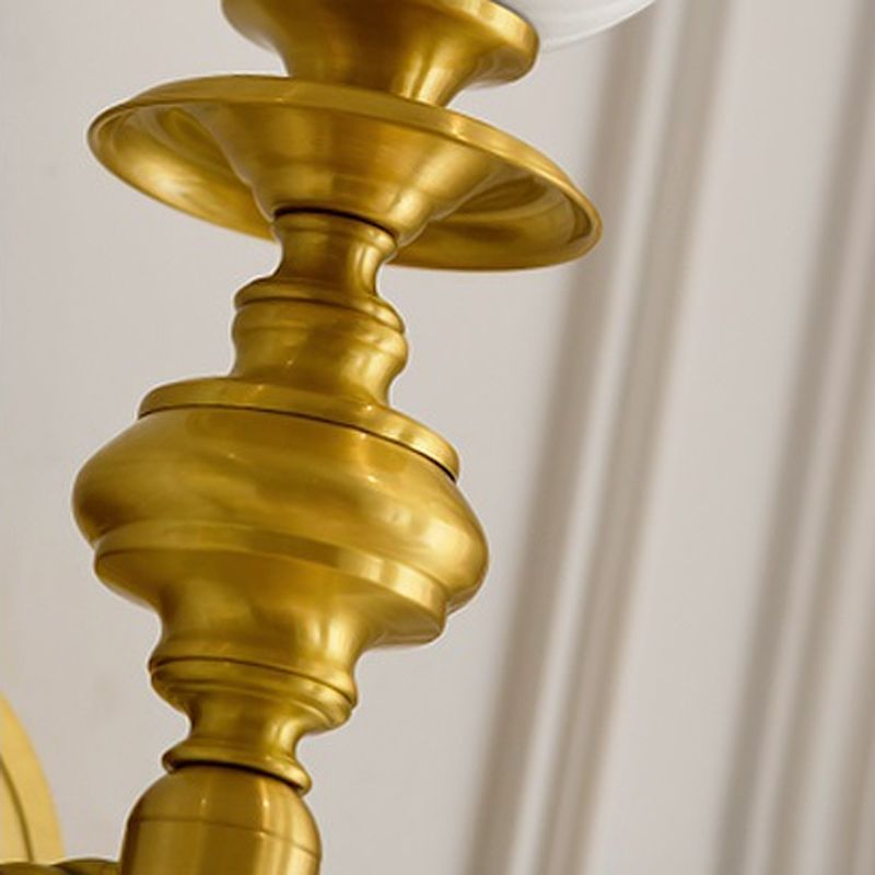 Ball Shape Metal Wall Light Modern Style 1 Light Wall Light Sconce in Gold