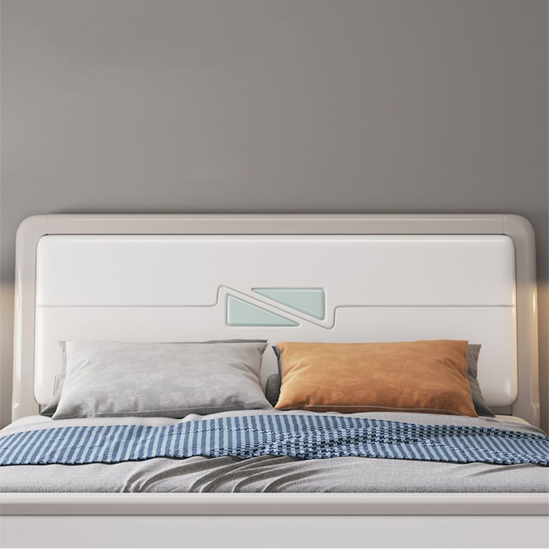 Contemporary Wood Standard Bed with Rectangular Panel Headboard