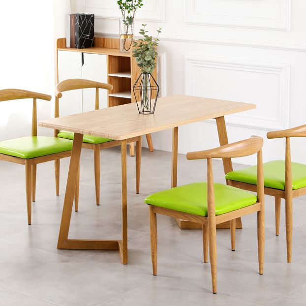 Mesa de madera de cocina industrial para restaurante mesa de comedor con base de madera