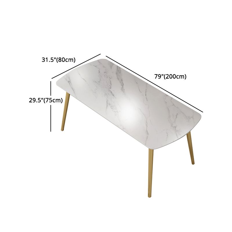 Modern Rectangle Sintered Stone Dining Table Set 1/2/5 Pieces Dining Set for Home Use