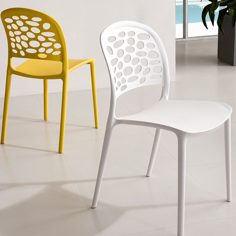 Modern Side Chair Open Back Plastic Dining Room Chair for Dining Room