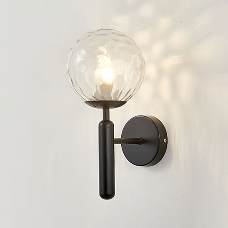 Simplicity Wall Lighting Fixture Round Glass Wall Light Sconce