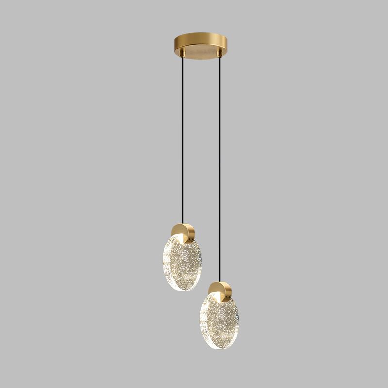 Geometry Shape Crystal Hanging Lights Modern Style Hanging Light Fixtures