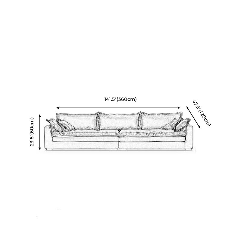 Black Contemporary Faux Leather Tuxedo Arm Sofa with Bolster Pillows for Living Room
