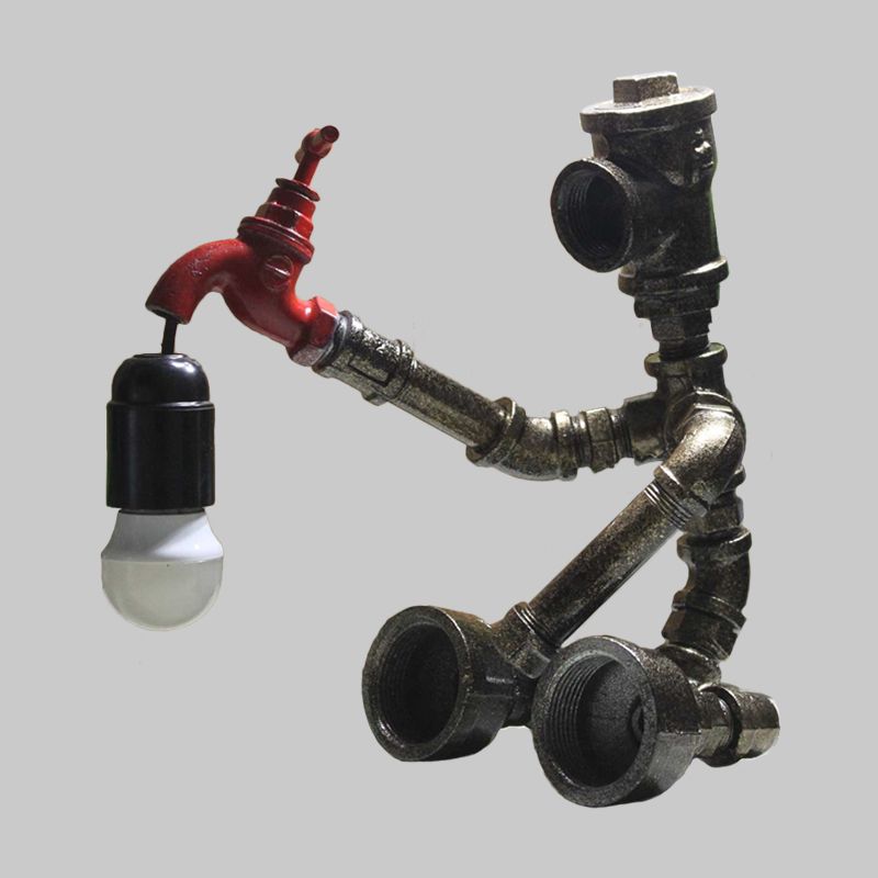 Table de robot assis métallique avec robinet déco steunpunk 1 clair