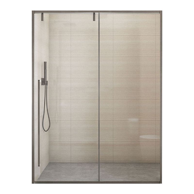 Semi Frameless Single Move Thickened Tempered Glass Shower Door
