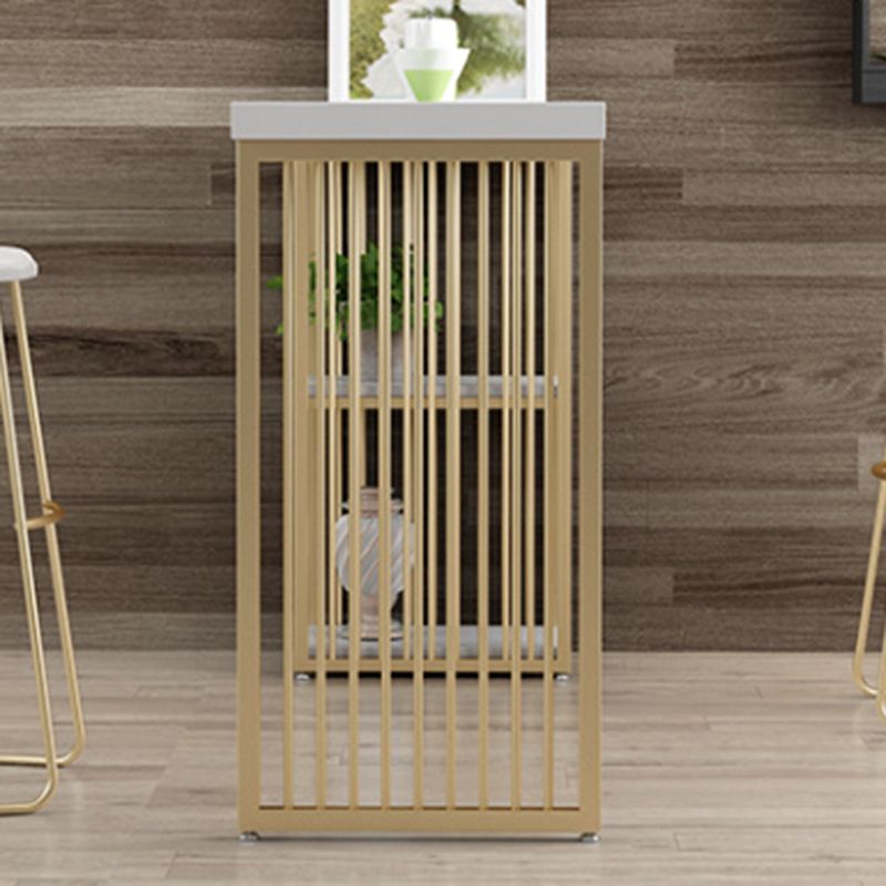 Indoor Glam Bar Dining Table Rectangle Bar Stool Table with Storage