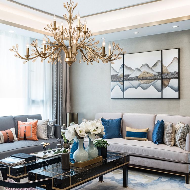 Suspended Lighting Fixture Traditional Crystal Branches Chandelier Light Fixture