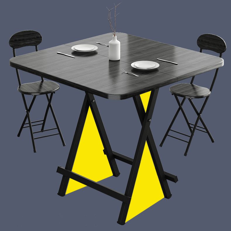 Modern Wooden Dining Room Set with Round Table Space-Saving Design Home Dining Table Furniture