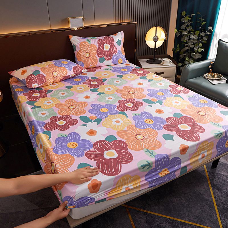 1 and 2 Piece Floral Bed Sheet Cotton Blend Dust Mite Resistant Bed Sheet Set