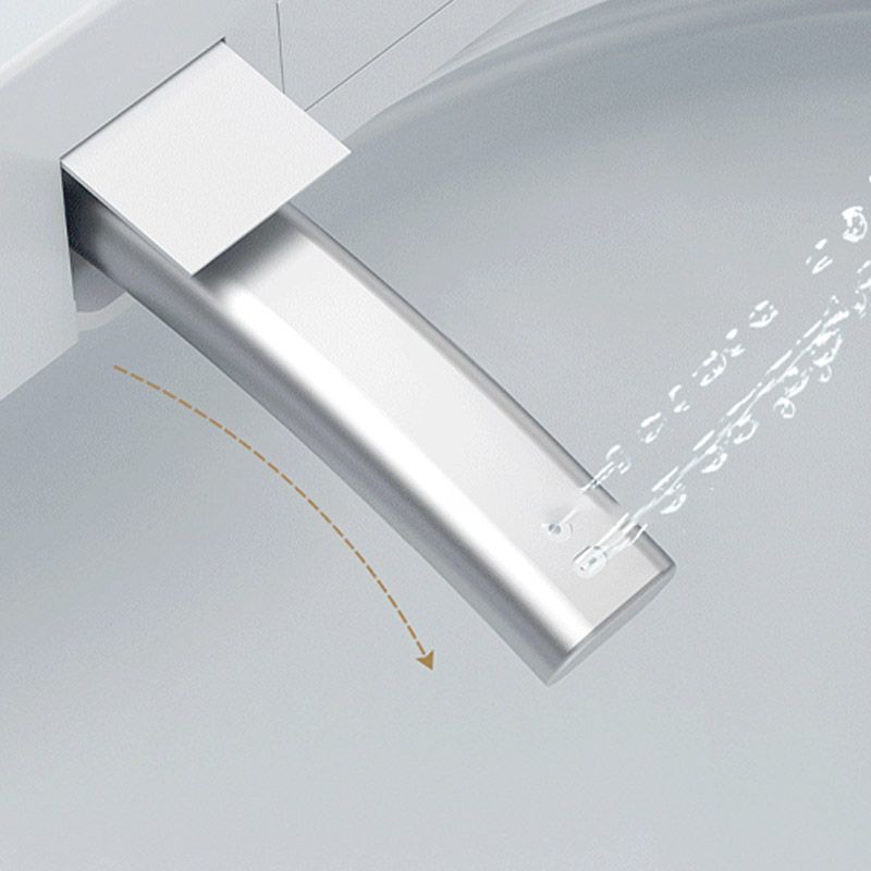 Modern White Skirted Toilet Bowl Siphon Jet Toilet with Seat for Bathroom