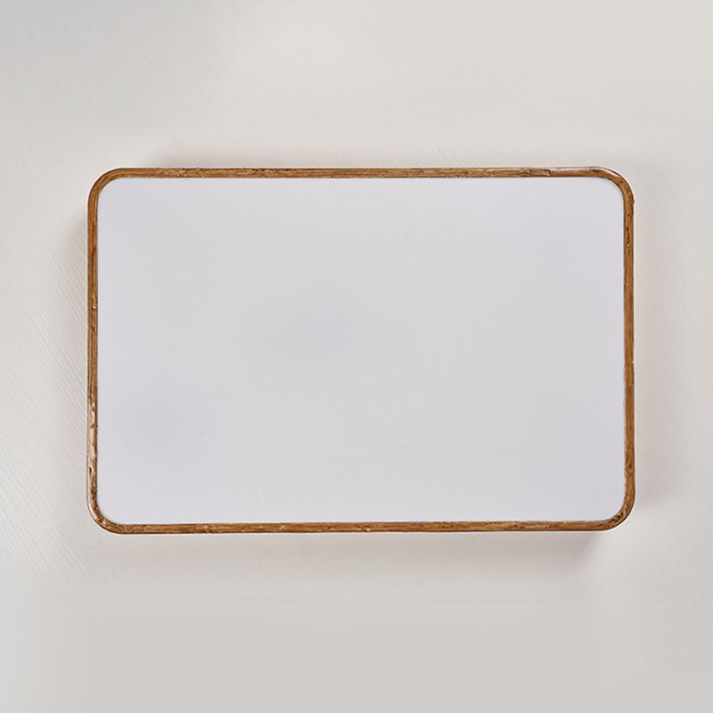 Contemporary LED Geometric Ceiling Flush in Brown Resin and Acrylic Flush Mount