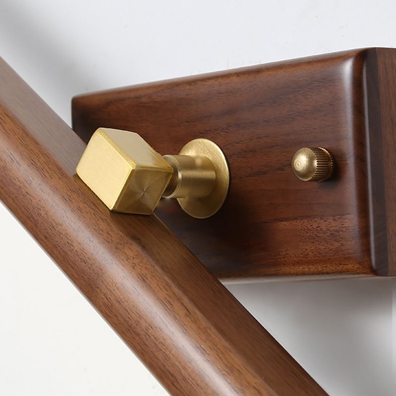 Wood Linear Shade Wall Sconce Modern 1-Light Mirror Wall Wall Lighting Fixtures in Brown