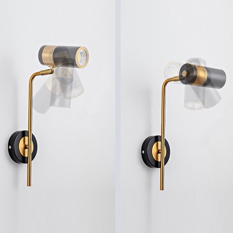 Metal Cylinder Wall Mount Lamp Simple 1 Light Wall Mounted Light Fixture